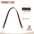 2pcs Leather Purse Handle Strap 26  Purse Strap Diy Replacement Dark Brown