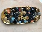 Lot Of 75 Vintage   Antique Buttons  Unique Designs  Metal   Glass   Plastic