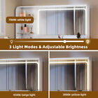 Vanity Desk Set L Shape Vanity Table 3 Lighting Modes W 5 Tempered Glass Drawers