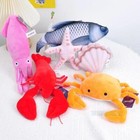 Lobster Squid Crab Starfish Scallop Carp Fish Aquarium Plush Sea Ocean Animal