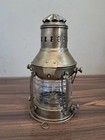 Nautical Maritime Brass Hanging Oil Lamp Antique Ship Anchor Lantern Boat Light