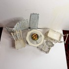 Set Of French Vintage White Metal Doll Furniture Mixed Lot Tlc