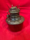 Antique Ornate Brass Drop In Oil Lamp Font Converted Electric F8