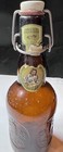 Vintage Grolsch Beer Bottle Amber Brown Glass Porcelain Flip Swing Top Set Of 4