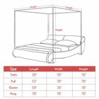 Bed Canopy Frame Post Stainless Steel 4 Corner Mosquito Netting Curtain Bracket 