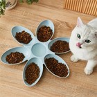 16   cat  bowl  6  petal  flower  shaped  small  multi-pet  feeder  for  indoor  food  water