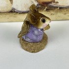 Wee Forest Folk Pageant Angel Mouse M-145a Purple 1987 Annette Petersen Design
