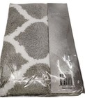 New Inspired Home Bathroom Rug Matt   Shower Curtain Set Grey Geometric W Clips