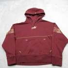 Puma Hoodie Youth Medium Purple Powerdeco Pocket Fleece Pullover Sweatshirt Read