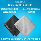 Magicfiber Microfiber Cleaning Cloths  2 Pack - Premium Cloth For Glasses  Lens 