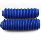Motorcycle Rubber Blue Front Fork Dust Cover Gaiter Boots Shock Absorber Sleeves