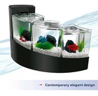 Aqueon Betta Falls 3 Section Aquarium Fish Tank With Quietflow Power Filtrati   