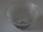 Vtg Holophane Prismatic Glass Industrial Lamp Shade Pendant 6 1 4  Fitter 1 1 8 