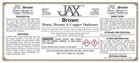 Jax Brown Darkener Antique Patina For Brass  Bronze   Copper - 16 Oz  Pint