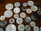 Lot Collection Antique Buttons Mop Pearls Carved Small To Lg