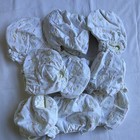Gdiapers Newborn small 9 Reusable Cloth Diaper Covers Set  White word Print