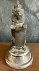 Silver Plated Heraldic Lion Inkwell Crown   Shield 9  Antique Circa 1880s