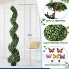 2 Pack 5 Ft Tall Artificial Boxwood Topiary Trees