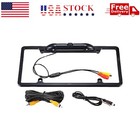 Us License Plate Metal Frame Rear View Backup Camera Cmos Hd Led Night Vision