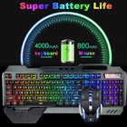 Wireless Gaming Keyboard Mouse Bluetooth Headset Kit With 16 Rgb Backlit Recharg