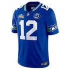 Nwt Men s Seahawks 12s Fan  Super Bowl Lx Patch  Stitched Jersey