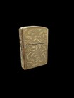Zippo Lighter Heavy Armor Gold- Custom Laser Engraved- Scrollwork Lady Zippo New