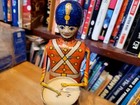 Very Nice Vintage 1930 s  J  Chein  Tin Litho Wind Up   Drum Major  Var  2