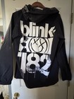 Blink 182 Tour Hooded Jacket Size M Medium Black With Logo Punk Mark Tom Travis