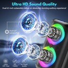 Portable Karaoke Machine 2 Wireless Mics Bluetooth Party Speaker Rgb Led Lights