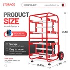 Transportable Multi-wire Spool Rack Cable Caddy Wire Spool Cart For Electrical