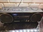 Panasonic Black Rc-x210 Vintage Stereo Am fm Audio Input Alarm Clock Radio
