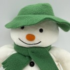 Vintage Eden The Snowman 14  Stuffed Plush Raymond Briggs Green Hat Scarf