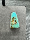 Native American Kc Sterling Silver Turquoise Stud Earrings Handmade Navajo