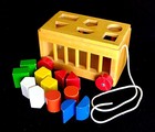 Wooden Circus Cage Shape Sorter Pull Toy