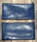 Comerica Bank Vinyl Zipper Cash Money Deposit Pouch Bags Lot Of 2 Vintage