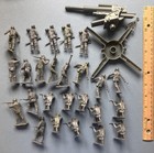 25 Vintage 1960s Marx Plastic 54mm Wwii Battleground German Army Soldiers Flak