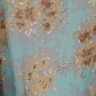 Francesca s Kimono Duster Floral Turquoise Long Line Open Boho Prairie One Size