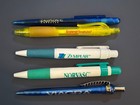 Five Pharmaceutical Drug Rep Pens Medical  Collectibles  Heavy Metal  Plastic