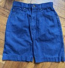 Boys Western Wear Vintage Brooks Pinstripe Jorts 80   s-90   s Size 5 6 Usa