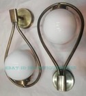 Vintage Art Deco Brass Milk Glass Wall Ceiling Fixture Sconces Ship Light Lamp