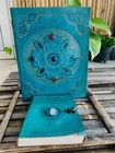 Handmade Blue Leather Seven Stone Journal Diary Notebook 13 x10  Pack Of 2