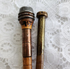 Antique Wooden Industrial Spools Bobbins Lot Of 2 Unique