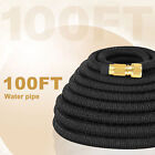 100ft Heavy Duty Expandable Garden Hose 3-layer Flexible Pipe 10 Function Spray