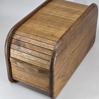 Danish Modern Kalmar Designs Teak Wood Roll Top Storage Case Vintage Recipe Box