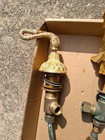 Vtg Brass Sherle Wagner Style Swan Lavatory Faucet Set Hollywood Regency