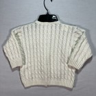 Ma Top Kids Cardigan Sweater Button Up Long Sleeve Size 2t Ivory Made In Italy