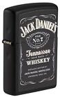 Zippo Jack Daniels Black Matte Texture Lighter - Stylish   Officially Branded