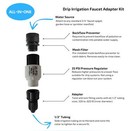 Drip Irrigation Faucet Adapter W  25 Psi Pressure Regulator  Backflow Prevent   