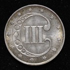 1853 Three Cent Silver Piece   Au 