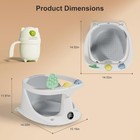 Baby Bath Seat 6m  With Rinse Cup  Non-slip Infant Bathtub Seat Gray